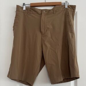 Burnside Men's Brown Flat Front Shorts